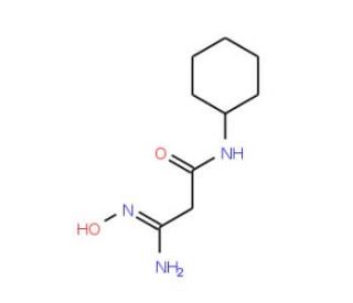 N-Cyclohexyl-2-(N-hydroxycarbamimidoyl)-acetamide - chemical structure image