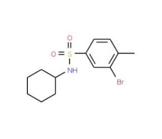 N-Cyclohexyl 3-bromo-4-methylbenzenesulfonamide (CAS 850429-69-5) - chemical structure image