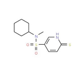 N-cyclohexyl-6-mercapto-N-methylpyridine-3-sulfonamide - chemical structure image