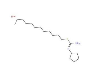 N-cyclopentyl(dodecylsulfanyl)methanimidamide hydrobromide (CAS 1181458-85-4) - chemical structure image