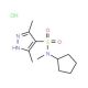 N-cyclopentyl-N,3,5-trimethyl-1H-pyrazole-4-sulfonamide hydrochloride - chemical structure image