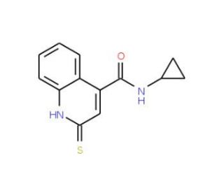 N-cyclopropyl-2-thioxo-1,2-dihydroquinoline-4-carboxamide - chemical structure image