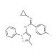 N-cyclopropyl-4-fluoro-N'-(3-methyl-1-phenyl-1H-pyrazol-5-yl)benzenecarboximidamide 的分子结构 N-cyclopropyl-4-fluoro-N′-(3-methyl-1-phenyl-1H-pyrazol-5-yl)benzenecarboximidamide - chemical structure image