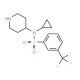 N-Cyclopropyl-N-(4-piperidinyl)-3-(trifluoromethyl)benzenesulfonamide 的分子结构, CAS编号: 387350-79-0 N-Cyclopropyl-N-(4-piperidinyl)-3-(trifluoromethyl)benzenesulfonamide (CAS 387350-79-0) - chemical structure image