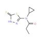 N-cyclopropyl-N-(5-mercapto-1,3,4-thiadiazol-2-yl)propanamide - chemical structure image