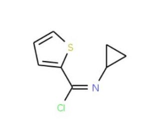 N-cyclopropylthiophene-2-carboximidoyl chloride - chemical structure image