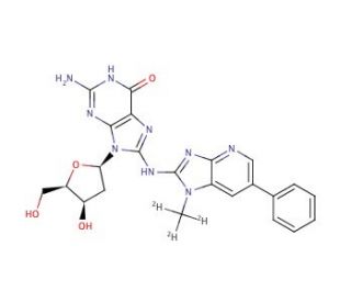 N-(Deoxyguanosin-8-yl)-2-amino-1-(methyl-d3)-6-phenylimidazo[4,5-&beta;]pyridine (CAS 303173-39-9) - chemical structure image