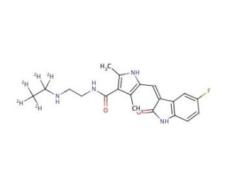N-Desethyl Sunitinib-d5 - chemical structure image