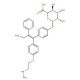 N-Desmethyl-4-hydroxy Tamoxifen β-D-Glucuronide (E/Z Mixture) (CAS 152764-52-8) - chemical structure image