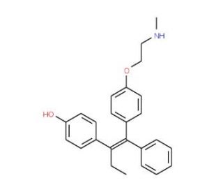 N-Desmethyl-4&prime;-hydroxy Tamoxifen (CAS 170171-12-7) - chemical structure image