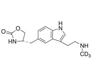 N-Desmethyl-d3 Zolmitriptan (CAS 139264-35-0 (unlabeled)) - chemical structure image