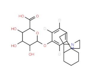 N-Desmethyl Dextrorphan-d3 &beta;-D-O-Glucuronide - chemical structure image