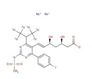 N-Desmethyl Rosuvastatin-d6 Disodium Salt - chemical structure image