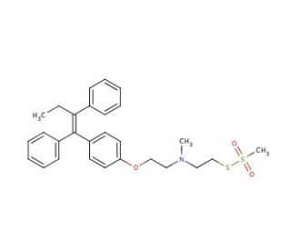 N-Desmethyl Tamoxifen Methanethiosulfonate (CAS 1025678-19-6) - chemical structure image