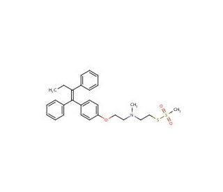 N-Desmethyl Tamoxifen Methanethiosulfonate Hydrobromide (CAS 1025678-19-6 (free base)) - chemical structure image