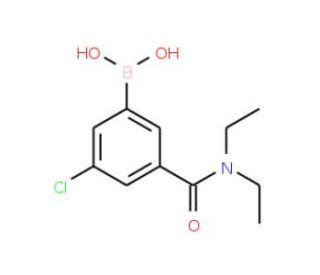 N-Diethyl 3-borono-5-chlorobenzamide (CAS 957120-59-1) - chemical structure image