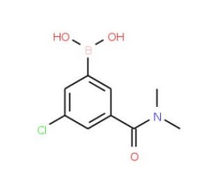 N-Dimethyl 3-borono-5-chlorobenzamide (CAS 957120-57-9) - chemical structure image