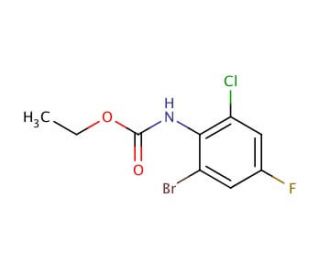 N-Ethoxycarbonyl-2-bromo-4-fluoro-6-chloro-aniline - chemical structure image