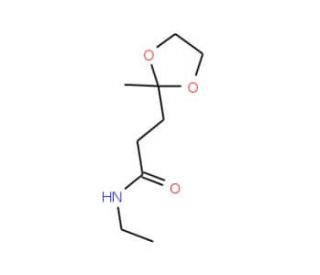 N-Ethyl-(3-(2-methyl-[1,3]dioxolan-2-yl)propionamide (CAS 65960-32-9) - chemical structure image
