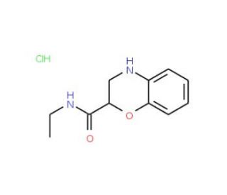 N-ethyl-3,4-dihydro-2H-1,4-benzoxazine-2-carboxamide hydrochloride (CAS 91180-98-2) - chemical structure image