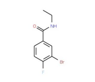 N-Ethyl 3-bromo-4-fluorobenzamide (CAS 1065073-98-4) - chemical structure image