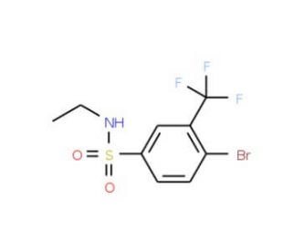 N-Ethyl 4-bromo-3-trifluoromethylbenzenesulfonamide (CAS 1020252-99-6) - chemical structure image