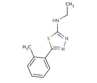 N-Ethyl-5-(2-methylphenyl)-1,3,4-thiadiazol-2-amine (CAS 337310-79-9) - chemical structure image