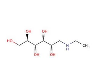 N-Ethyl-D-glucamine (CAS 14216-22-9) - chemical structure image