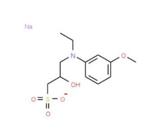 N-ethyl-N-(2-hydroxy-3-sulfopropyl)-m-anisidine, sodium salt (CAS 82692-96-4) - chemical structure image