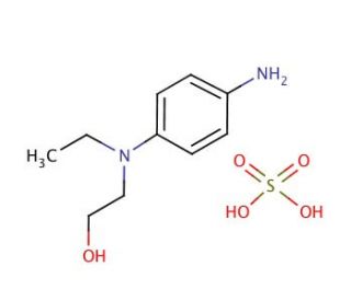 N-Ethyl-N-(2-hydroxyethyl)-p-phenylenediamine sulfate salt (CAS 4327-84-8) - chemical structure image