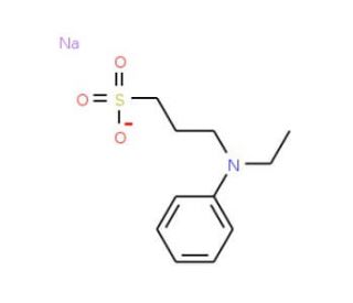 N-ethyl-N-(3-sulfopropyl) aniline, sodium salt (CAS 82611-85-6) - chemical structure image