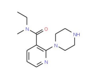 N-Ethyl-N-methyl-2-(1-piperazinyl)nicotinamide (CAS 912761-62-7) - chemical structure image