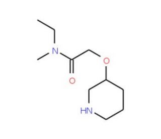 N-Ethyl-N-methyl-2-(3-piperidinyloxy)acetamide - chemical structure image