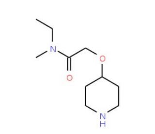 N-Ethyl-N-methyl-2-(4-piperidinyloxy)acetamide - chemical structure image
