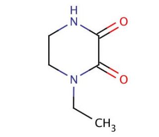 N-Ethylpiperazine-2,3-dione (CAS 59702-31-7) - chemical structure image