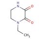 N-Ethylpiperazine-2,3-dione (CAS 59702-31-7) - chemical structure image