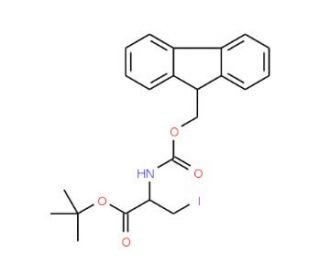 N-Fmoc-3-iodo-L-alanine tert-butyl ester (CAS 282734-33-2) - chemical structure image