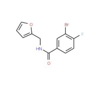 N-(Furan-2-ylmethyl) 3-bromo-4-fluoro-benzamide (CAS 1065074-07-8) - chemical structure image