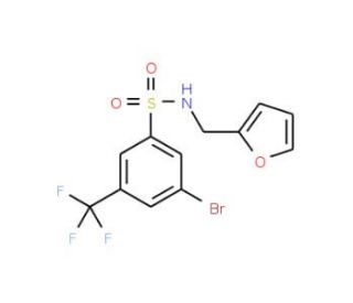 N-(Furan-2-ylmethyl) 3-bromo-5-trifluoromethylbenzenesulfonamide (CAS 951884-84-7) - chemical structure image