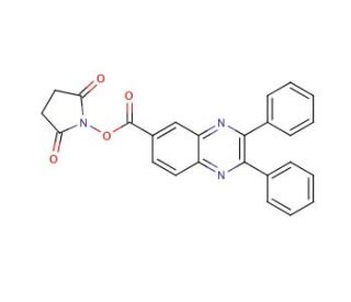 N-Hydroxysuccinimidyl-2,3-diphenylquinoxaline-6-carboxylate (CAS 887406-55-5) - chemical structure image