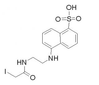 N-(Iodoacetaminoethyl)-1-naphthylamine-5-sulfonic acid (CAS 36930-63-9) - chemical structure image