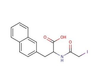 N-Iodoacetyl-&beta;-(2-naphthyl)-alanine (CAS 1219437-29-2) - chemical structure image