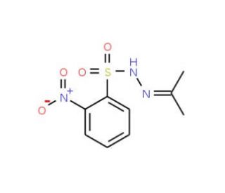 N-Isopropylidene-N&prime;-2-nitrobenzenesulfonyl hydrazine (CAS 6655-27-2) - chemical structure image