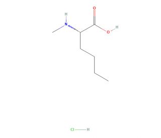 N-Me-L-norleucine hydrochloride (CAS 17343-27-0) - chemical structure image
