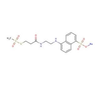 N-(Methanethiosulfonylethylcarboxamidoethyl)-5 -naphthylamine-1-sulfonic acid, Sodium Salt (CAS 359436-83-2) - chemical struc