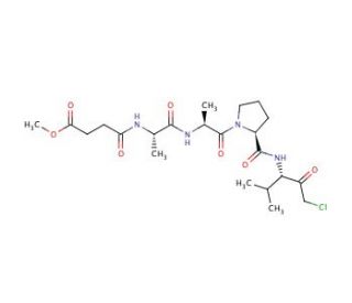 N-(Methoxysuccinyl)-Ala-Ala-Pro-Val-chloromethyl ketone (CAS 65144-34-5) - chemical structure image