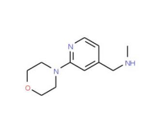 N-Methyl-1-[2-(morpholin-4-yl)pyridin-4-yl]methylamine (CAS 869901-11-1) - chemical structure image
