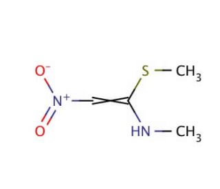 N-Methyl-1-(methylthio)-2-nitroethenamine (CAS 61832-41-5) - chemical structure image