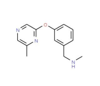 N-Methyl-3-[(6-methylpyrazin-2-yl)oxy]benzylamine (CAS 912569-66-5) - chemical structure image