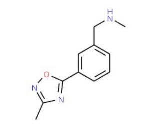 N-Methyl-3-(3-methyl-1,2,4-oxadiazol-5-yl)benzylamine (CAS 921938-59-2) - chemical structure image